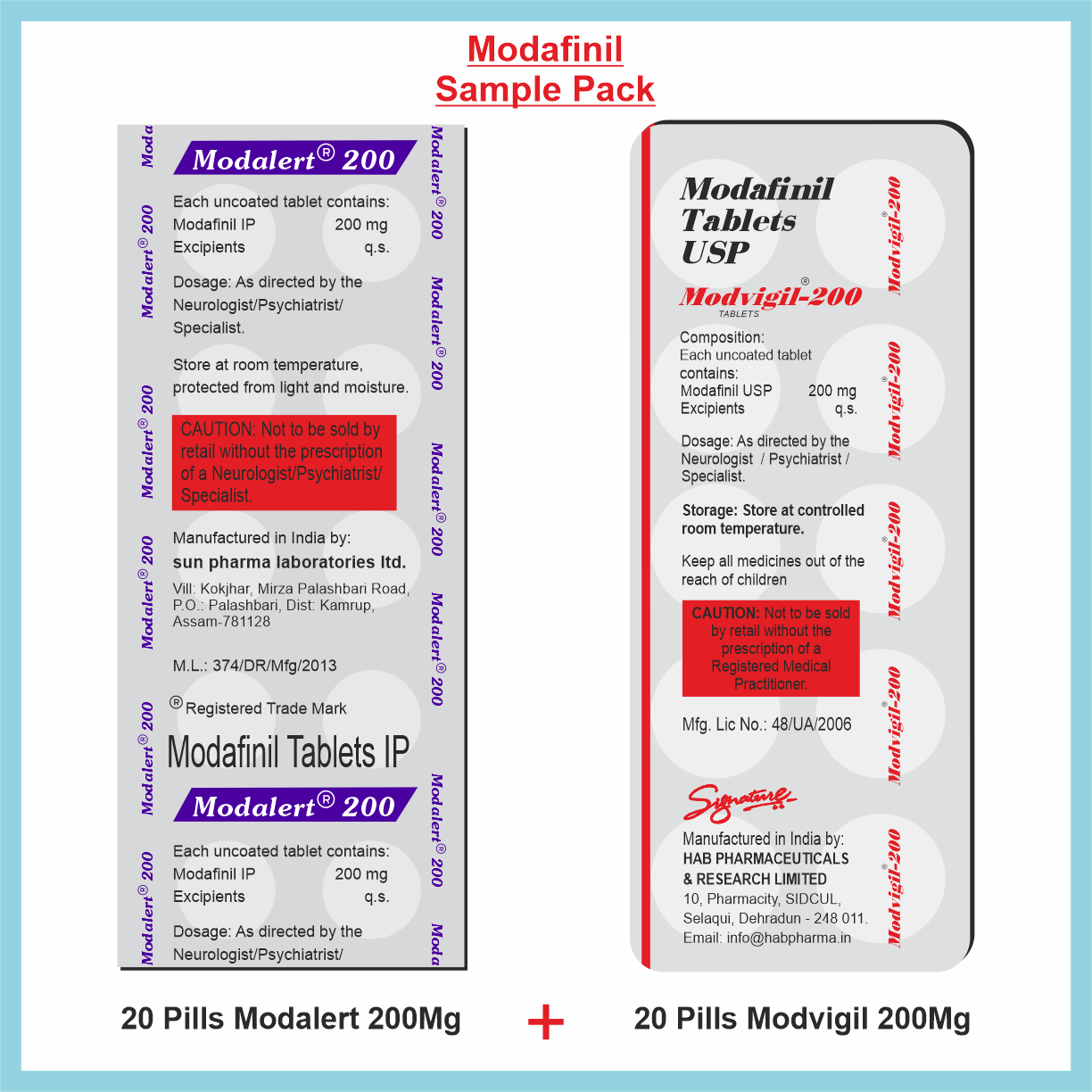 MODAFINIL SAMPLE PACK